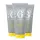 Three gray tubes of Roger & Gallet Cologne Twist Shower Gel (200ml each), unisex, with yellow caps and text, are shown against a white background.