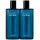 Two blue bottles of Davidoff Cool Water EDT for Men 200ml Eau de Toilette Spray, each with a black cap, are placed side by side against a white background.