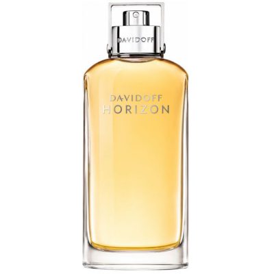 Two clear glass bottles of Davidoff Horizon Eau de Toilette 125ml Spray for men, each featuring a silver cap, filled with light amber liquid, and displaying the brand and product names on the front.