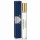 A 10ml bottle of Penhaligon’s Endymion Eau de Toilette, unisex, with a gold cap is placed beside its blue box adorned with white star patterns, all set against a white background.