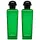 Two identical bottles of 2x Hermès Eau de Basilic Pourpre EDC Spray, Unisex, 100ml with black caps, are standing side by side on a white background.
