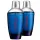 Two bottles of Hugo Boss Dark Blue Eau de Toilette for Men, 75ml sprays, stand side by side against a white background.