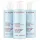 Three bottles of 3x Clarins Body Smoothing Moisture Milk With Aloe Vera 400ml are standing side by side against a white background.