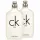Two bottles of 2x CK One Eau De Toilette EDT, Unisex, 100ml with black text and silver caps are shown on a white background.
