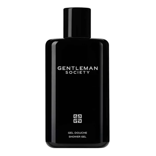 3-pack of Givenchy Gentleman Society Shower Gel for Men (200ml each) in black bottles featuring the Givenchy logo and “Gel Douche Shower Gel” printed near the bottom.