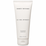Three white tubes of Issey Miyake Le Sel D’Issey Shower Gel, each labeled in black text and containing 200 ml (6.7 fl. oz) per tube.