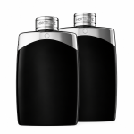 Two identical 200ml XL bottles of Mont Blanc Legend EDT Spray for Men are standing side by side against a plain white background.