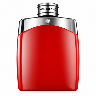 A 200ml XL bottle of Mont Blanc Legend Red EDP Spray for Men is standing upright against a white background.