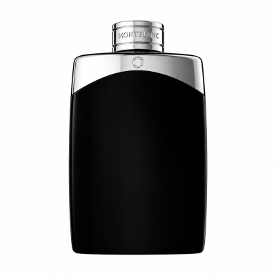 Two black and silver Mont Blanc Legend EDT Spray for Men, 200ml XL bottles are centered against a plain white background.