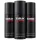 Three 150ml cans of Mäurer & Wirtz Tabac Man Deodorant Spray are arranged side by side against a white background.