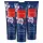 Three bottles of Ted Baker Fusion Electric Body & Hair Wash, 250ml each, featuring a dark blue floral design with red branding on the front.