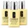Three bottles of 3x Clinique Dramatically Different Moisturizing Gel, Combination/Oily 125ml arranged side by side on a white background.