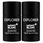 Two black tubes of Montblanc Explorer stick deodorant.