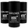 Three black Montblanc Explorer stick deodorant containers arranged in a cluster.